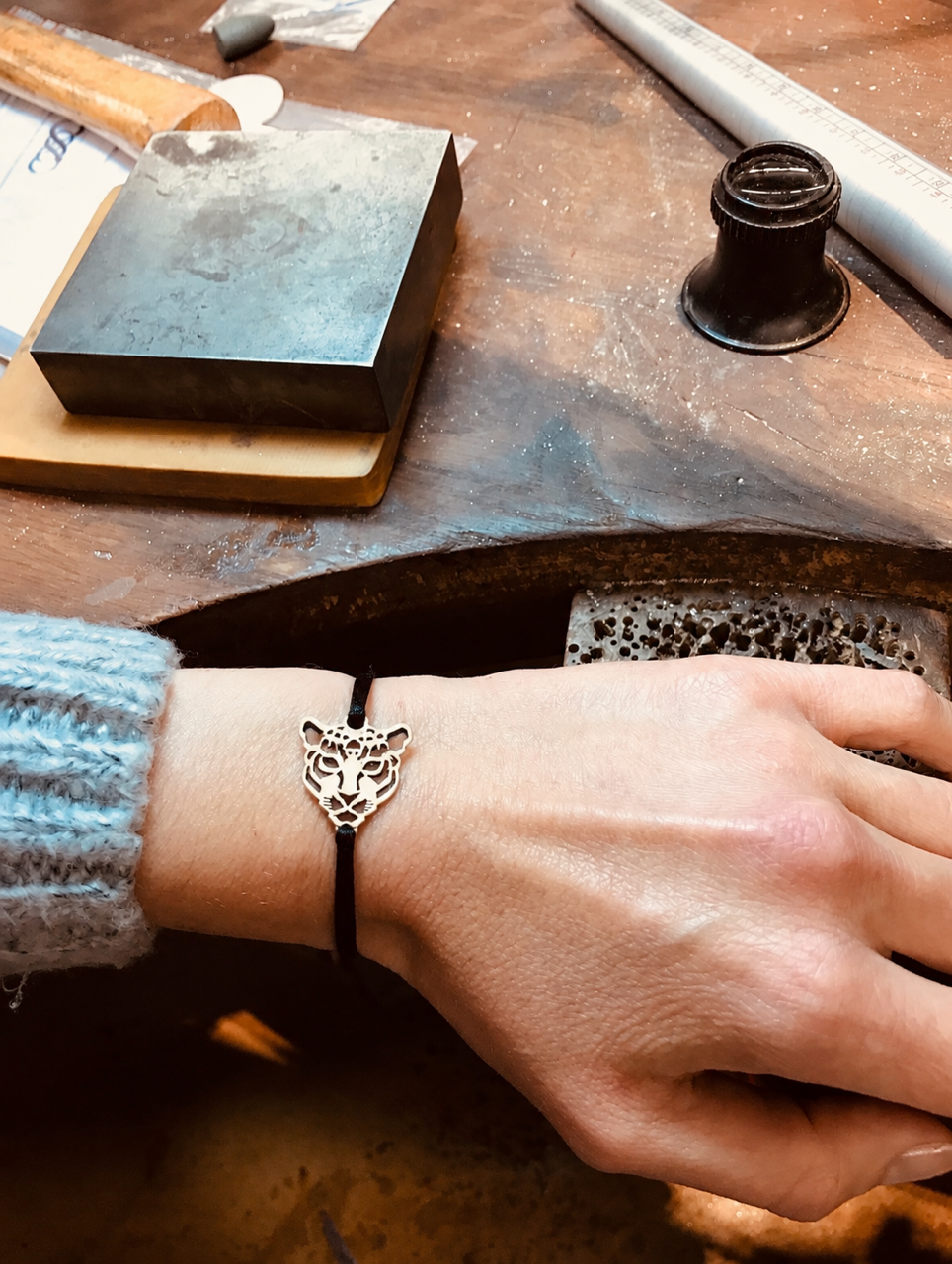 62 - Bracelet tête de tigre